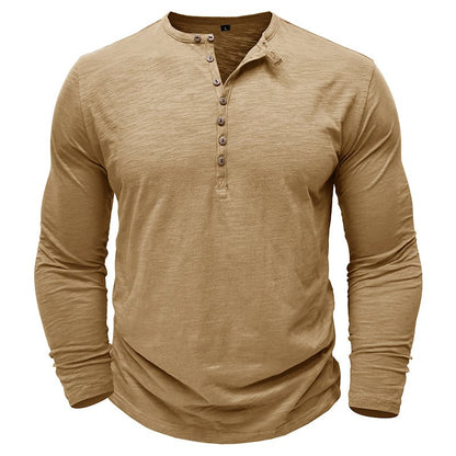 Men's Long-Sleeve Henley Shirt