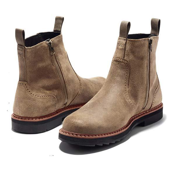 Rugged Suede Chelsea Ankle Boots Men