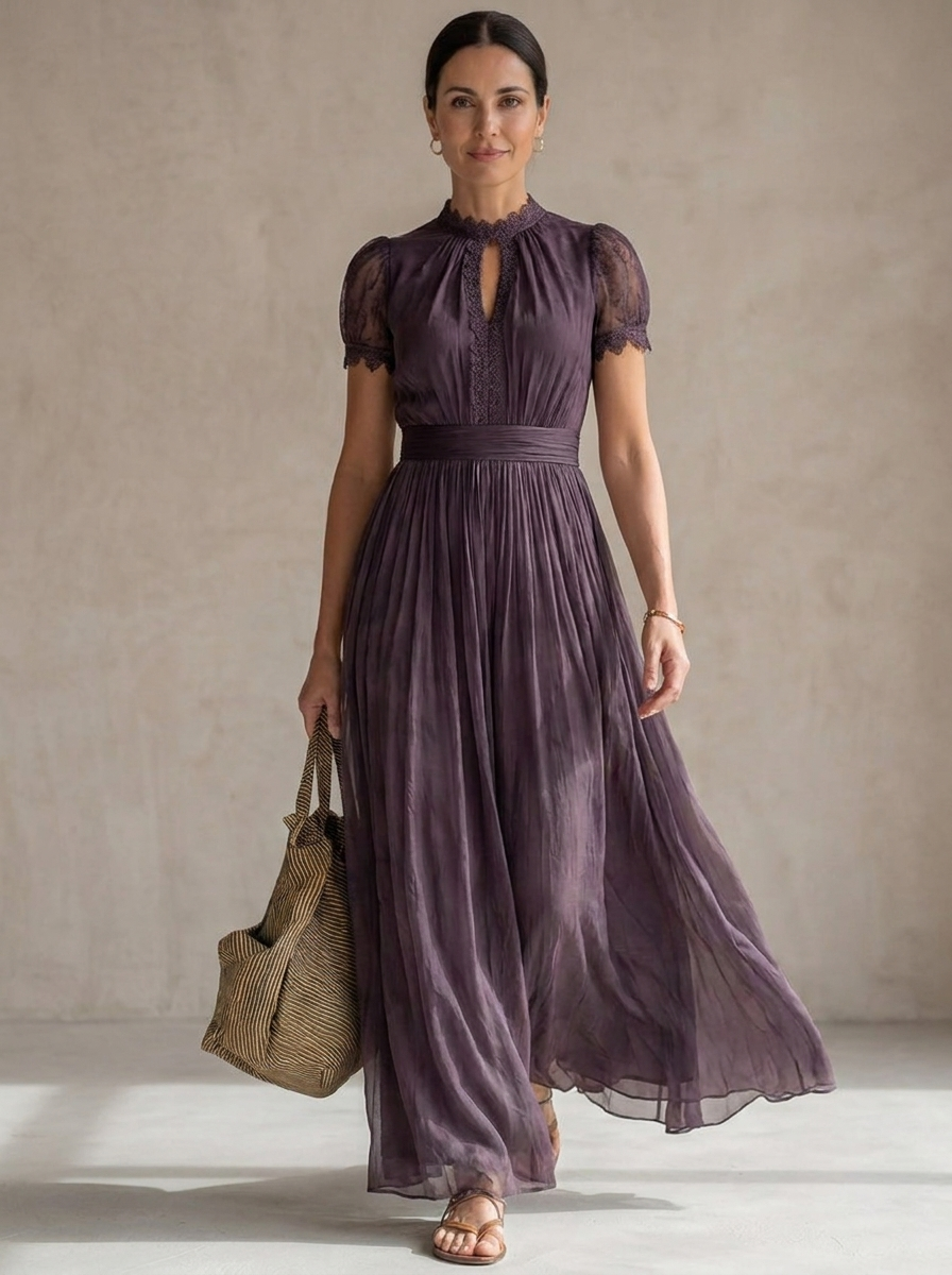 Julie | Long Chiffon Dress