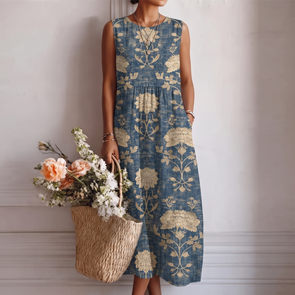 Aurora | Elegant Classic Floral Midi Dress