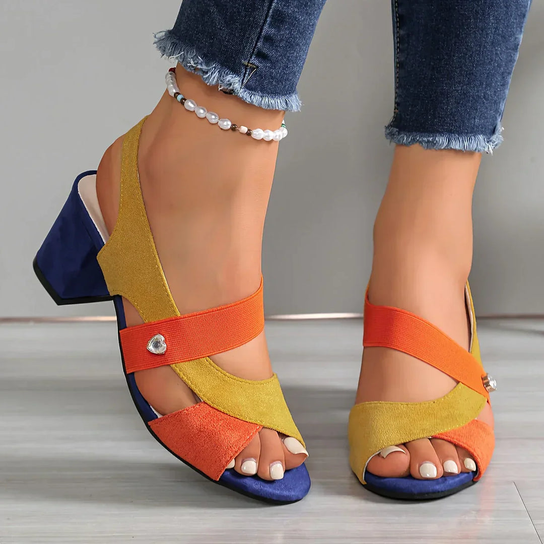 Lurene - Tacones cuadrados acolchados
