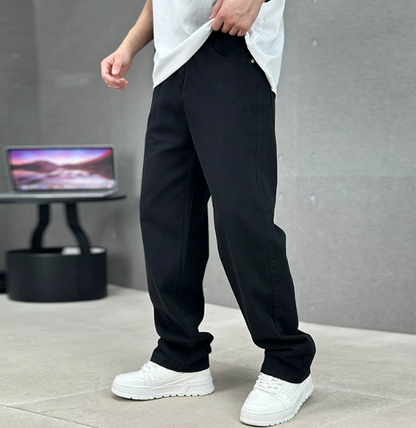 Men’s Spring Loose-Fit Straight Denim Jeans