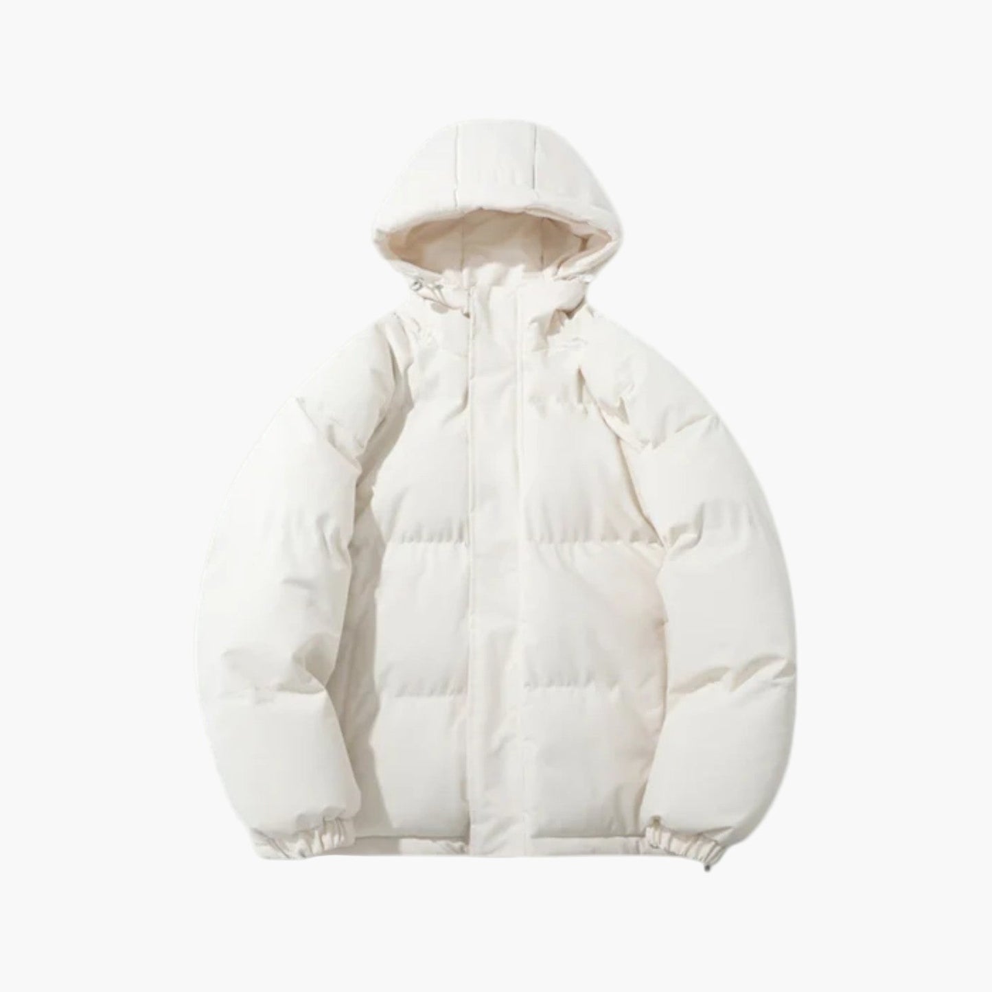 Men’s Quilted Winter Zip-Up Hooded Jacket