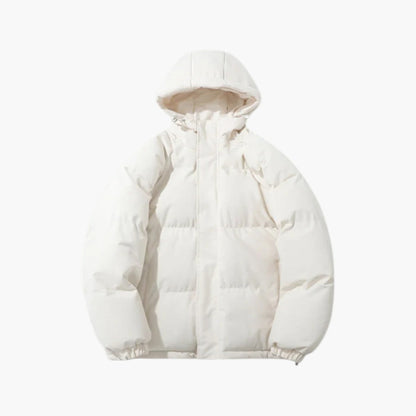 Men’s Quilted Winter Zip-Up Hooded Jacket