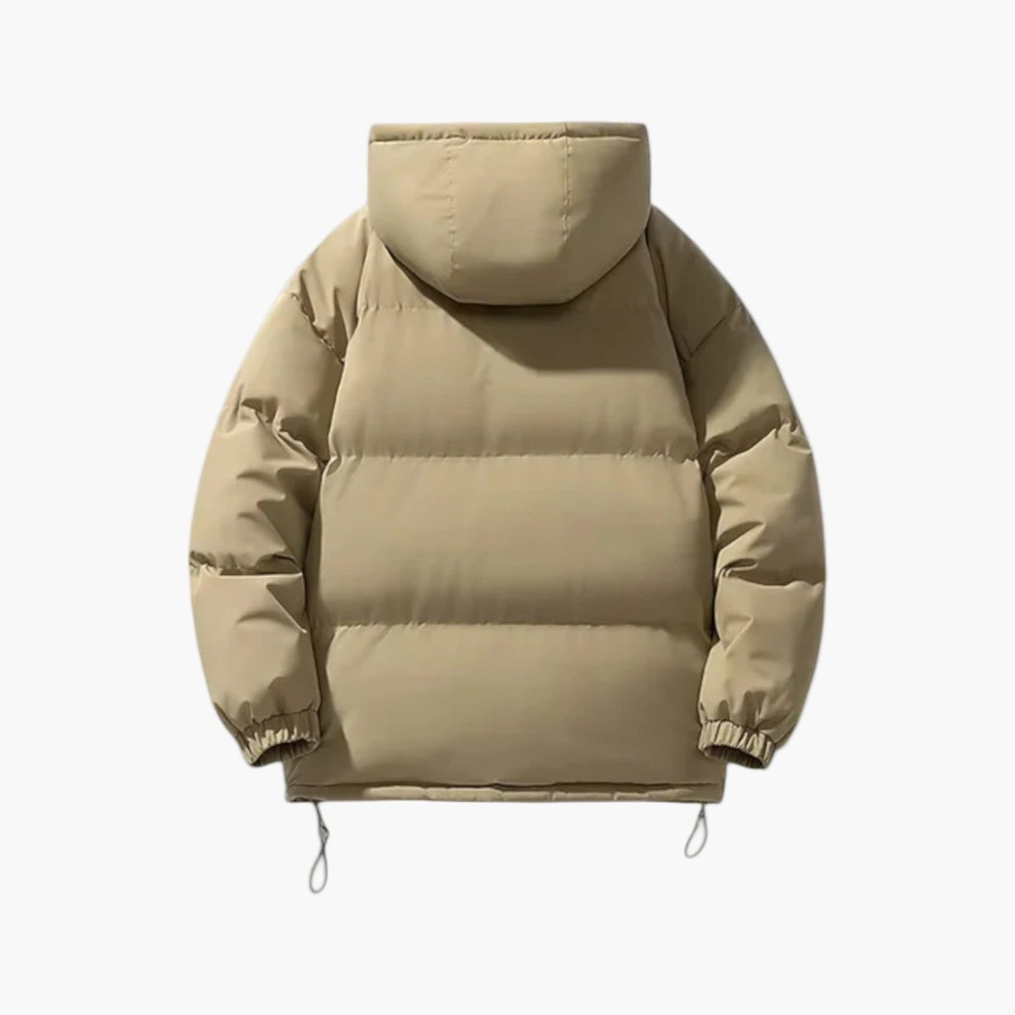 Men’s Quilted Winter Zip-Up Hooded Jacket