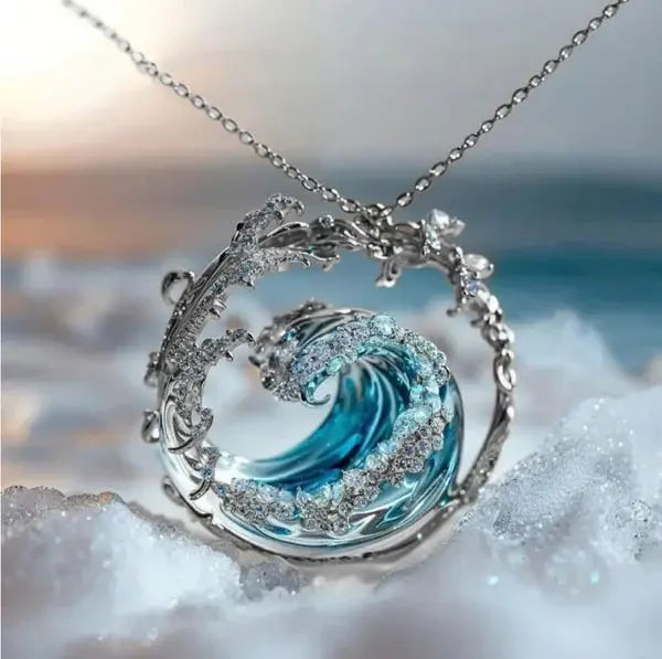 Wave Pendant Necklace