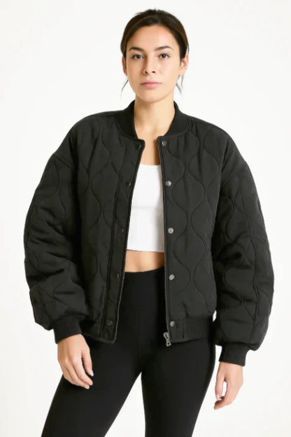 Women’s Quilted Casual Winter Bomber Jacket