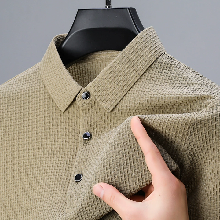Polo elegante texturizado