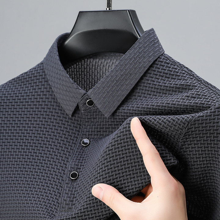 Polo elegante texturizado
