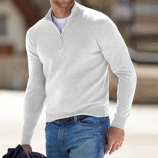 Jersey cálido de invierno con media cremallera para hombre