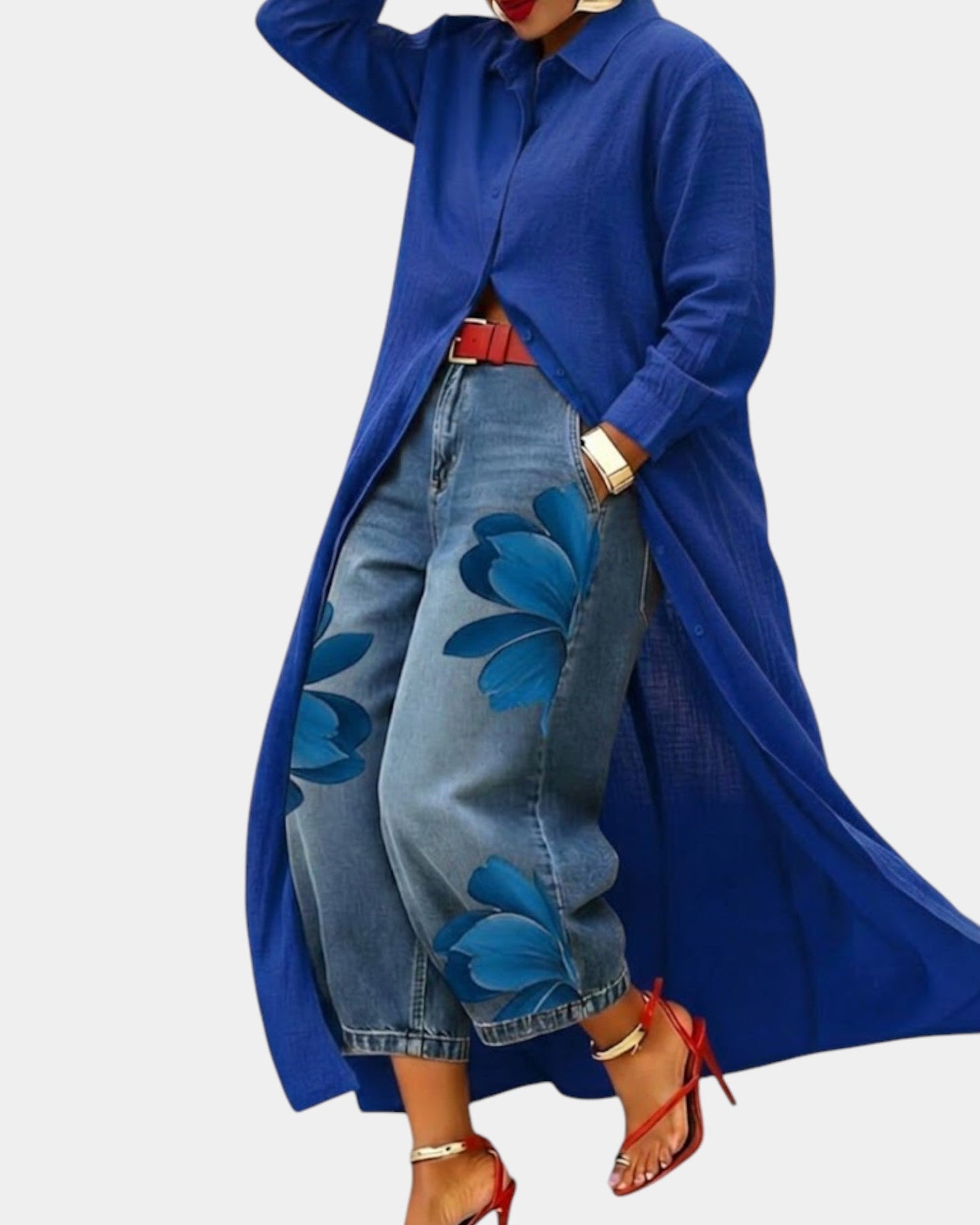 Céliane | Set of dress and wide jeans