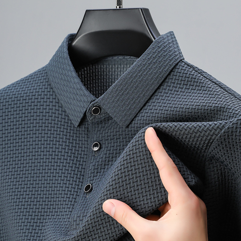 Polo elegante texturizado