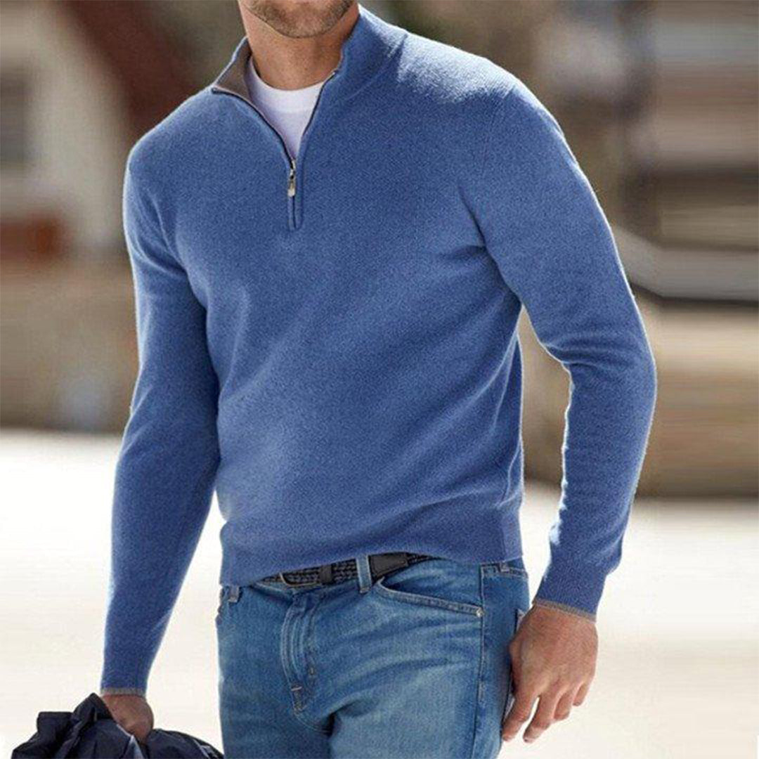 Men’s Winter Half-Zip Warm Jumper