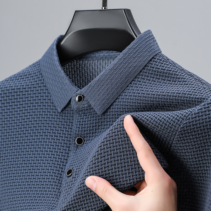 Polo elegante texturizado