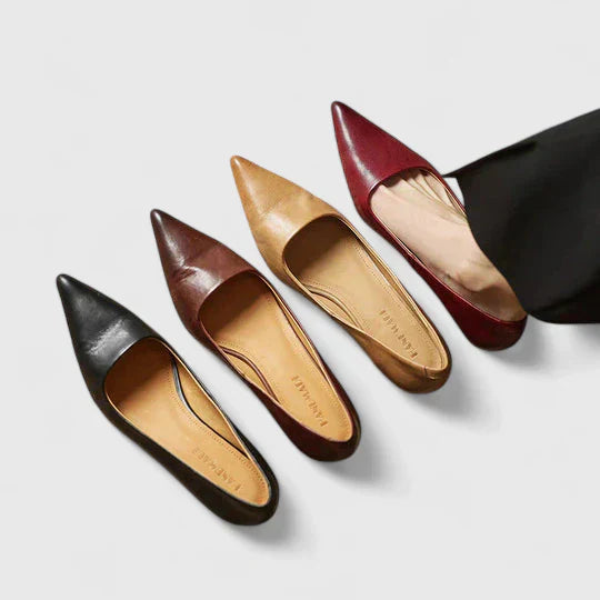 Sleek Orthopedic Real Leather Heels