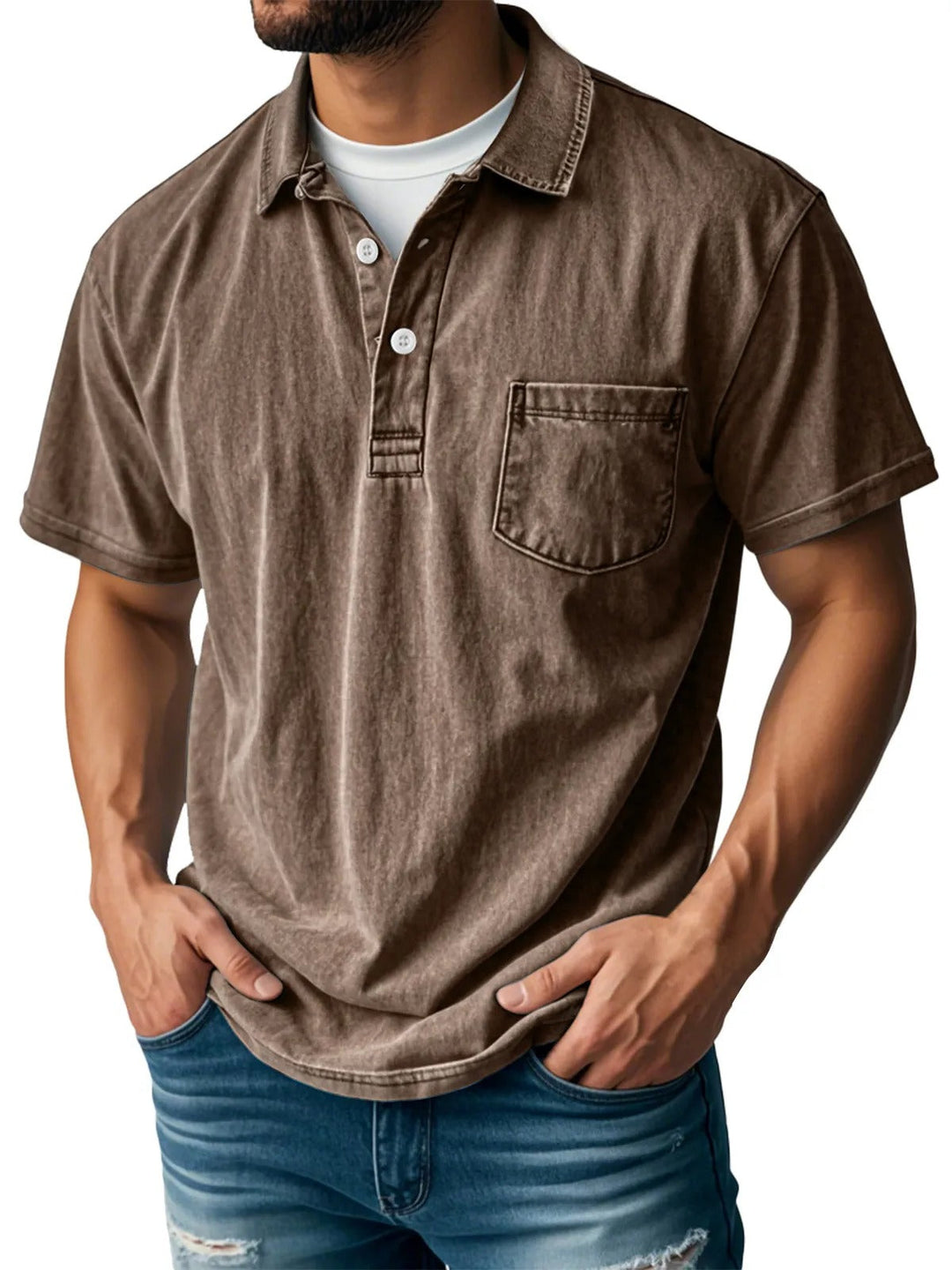 Polo elegante de manga corta