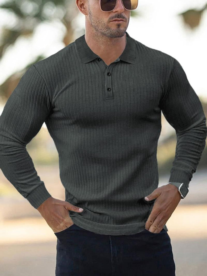 Polo de manga larga ceñido y elegante