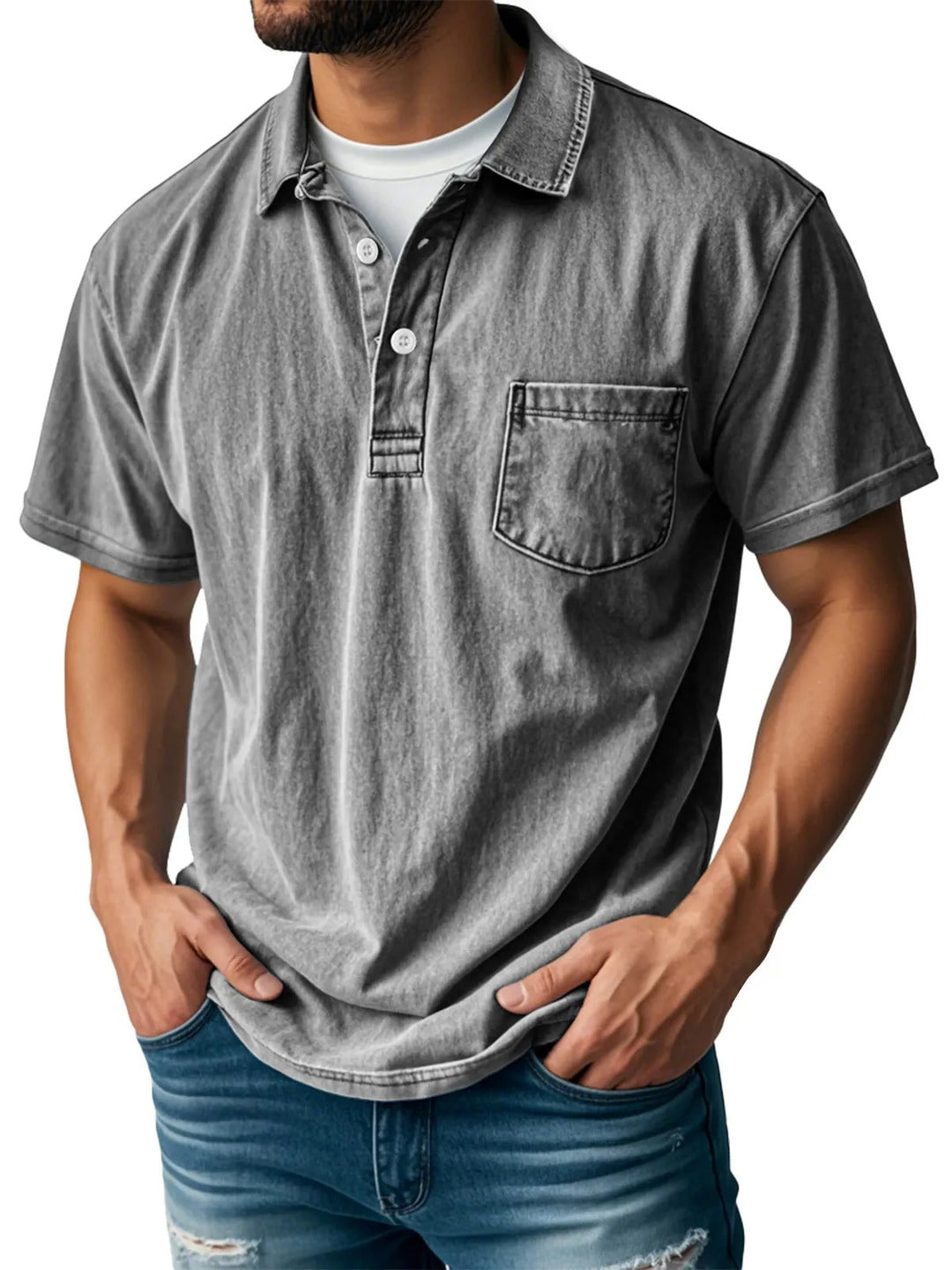 Polo elegante de manga corta