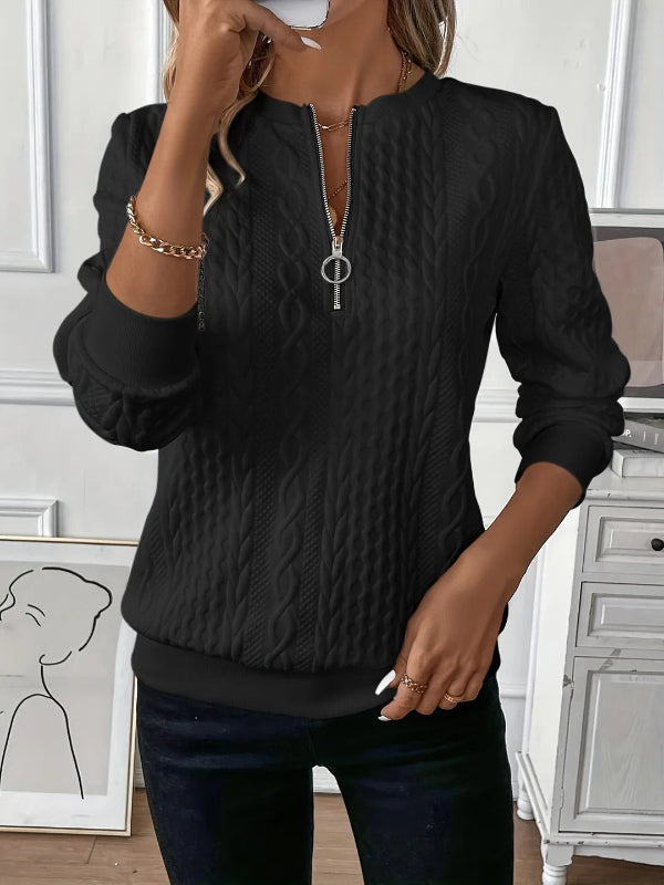 Women’s Elegant Spring Half-Zip Top