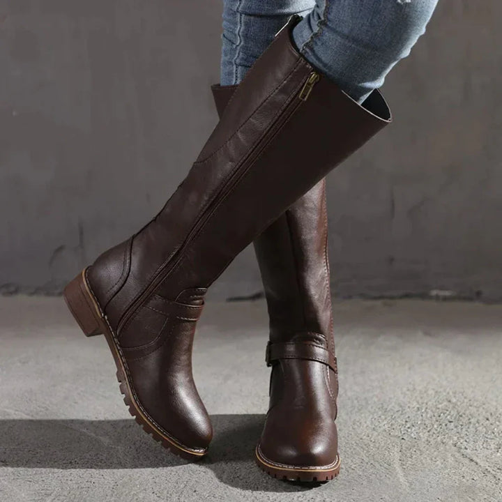 Women’s Stylish Buckled Knee Boots