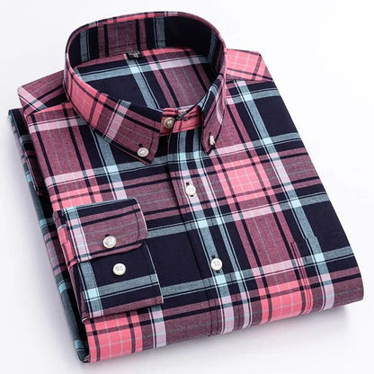 Men's Plaid Button-Down Shirt