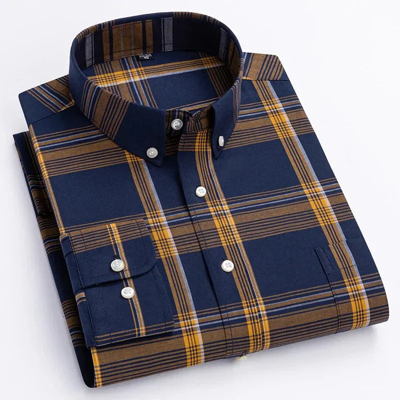 Men's Plaid Button-Down Shirt