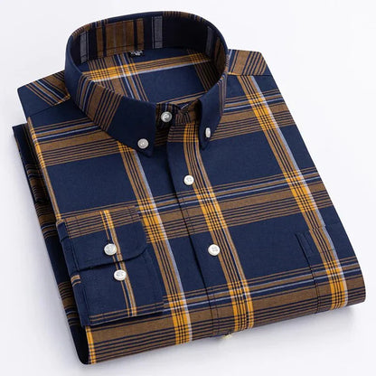 Men's Plaid Button-Down Shirt