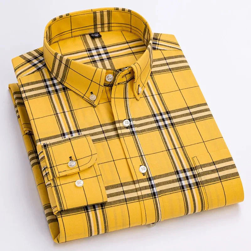 Men's Plaid Button-Down Shirt