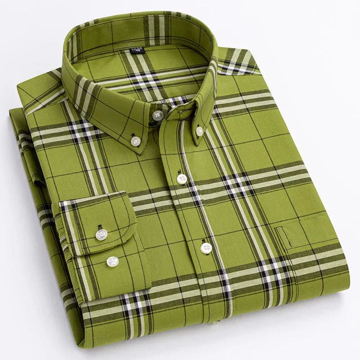 Men's Plaid Button-Down Shirt