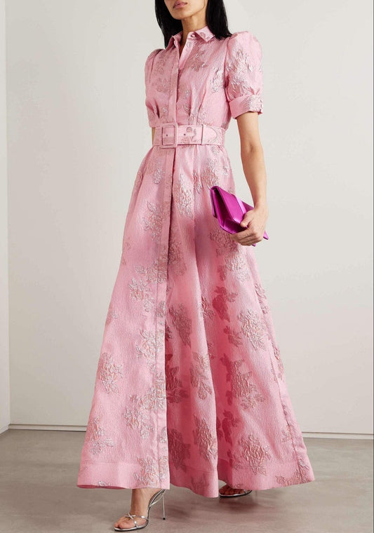 Dress with Short Puff Sleeves
