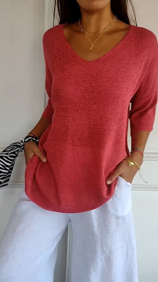 Camiseta túnica de corte holgado para mujer