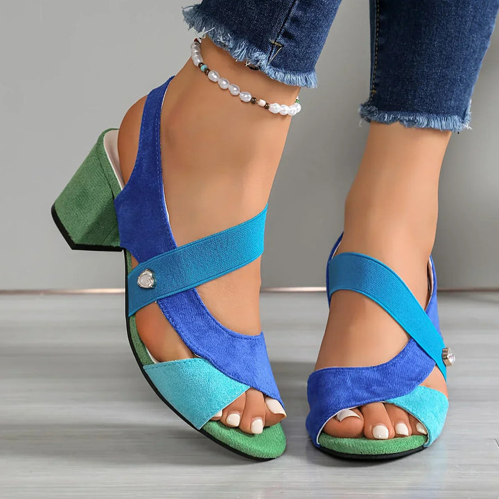 Lurene - Tacones cuadrados acolchados