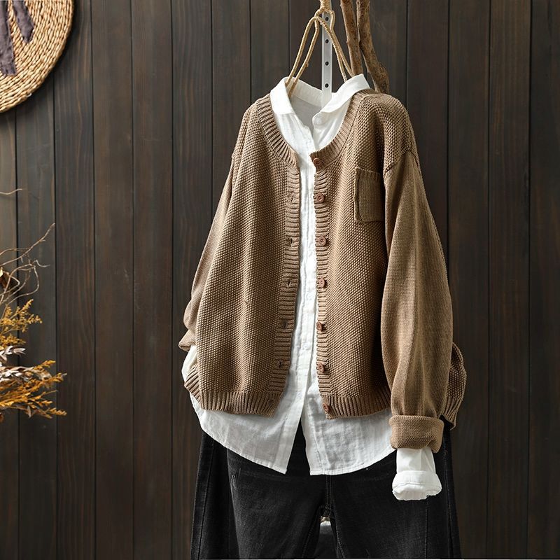 Comfy Knit Cardigan with Button Detail for Women