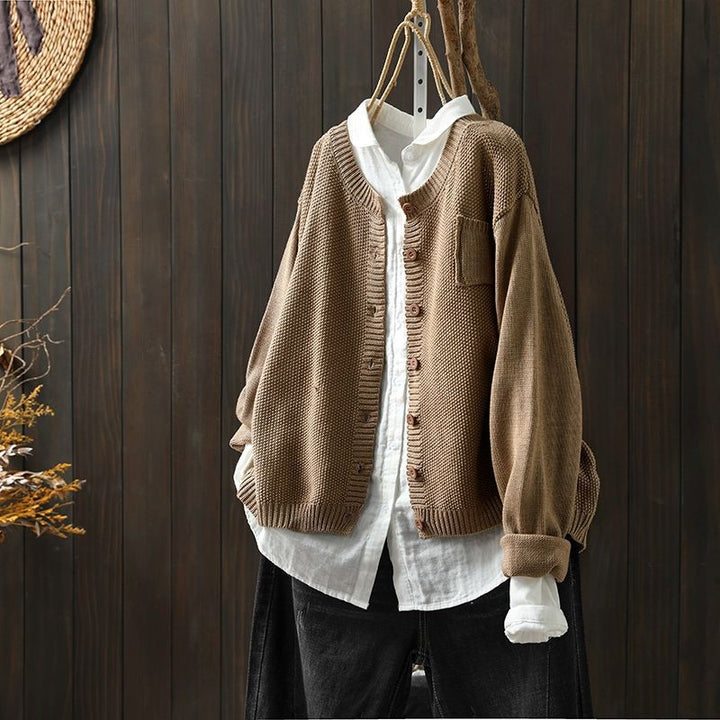 Comfy Knit Cardigan with Button Detail for Women