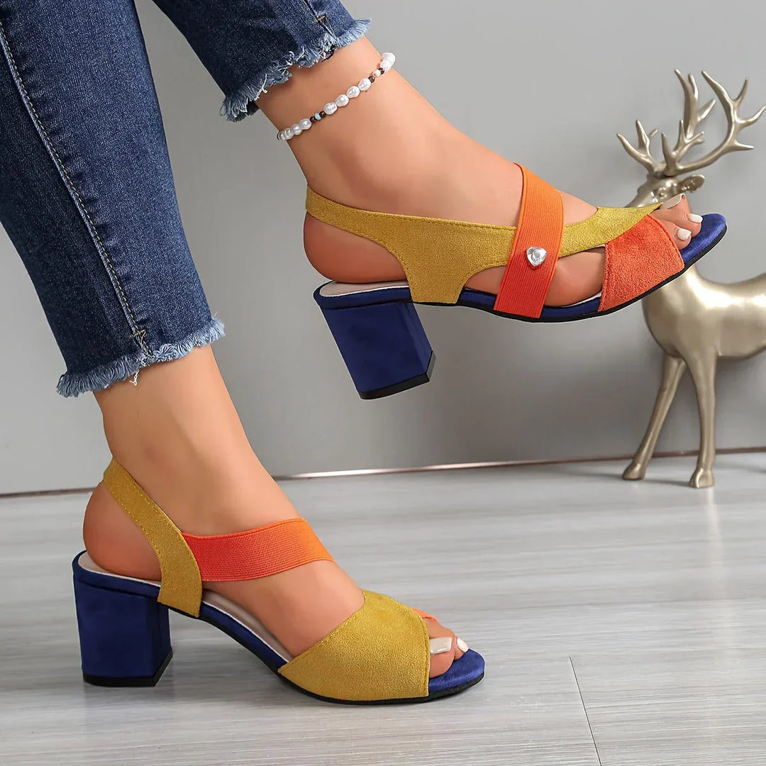 Lurene - Tacones cuadrados acolchados