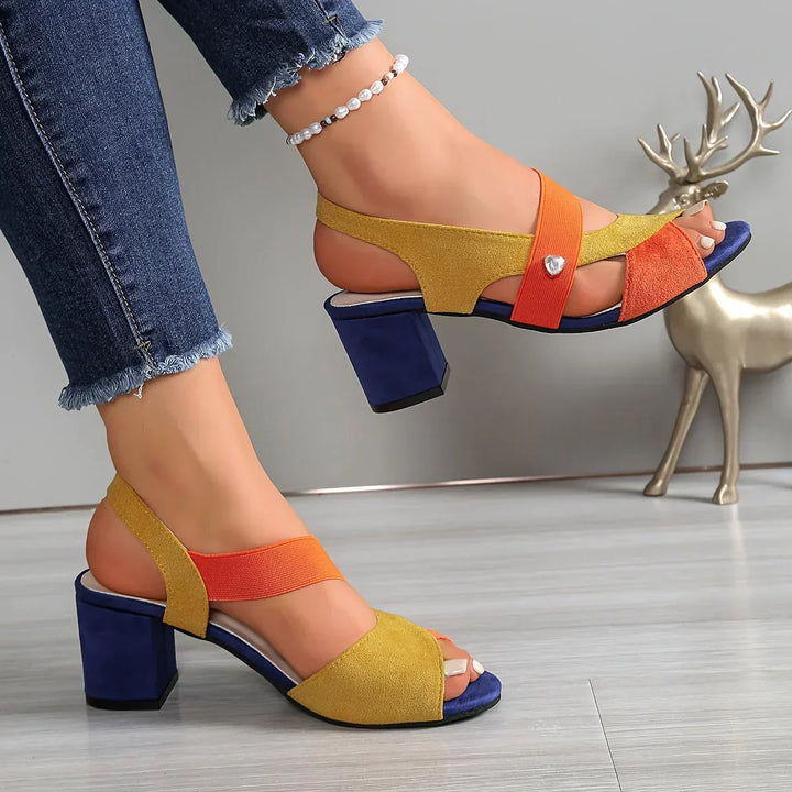 Lurene - Tacones cuadrados acolchados
