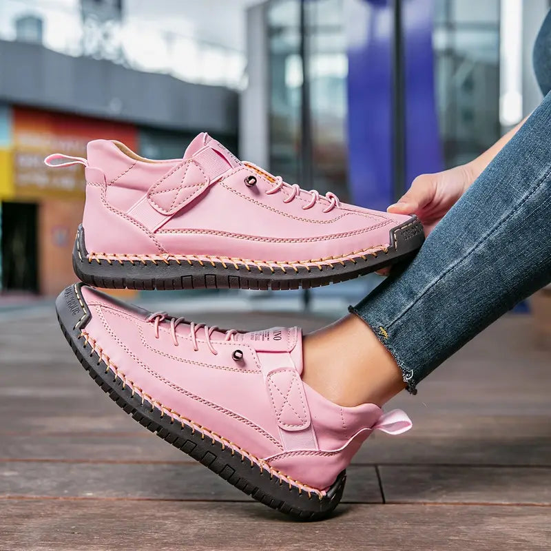 Kevara - Zapatillas de cuero de puntera ancha