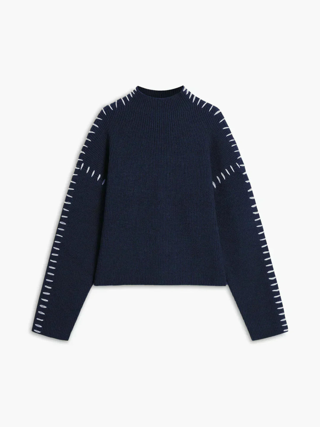 Sudadera minimalista acogedora con cuello redondo