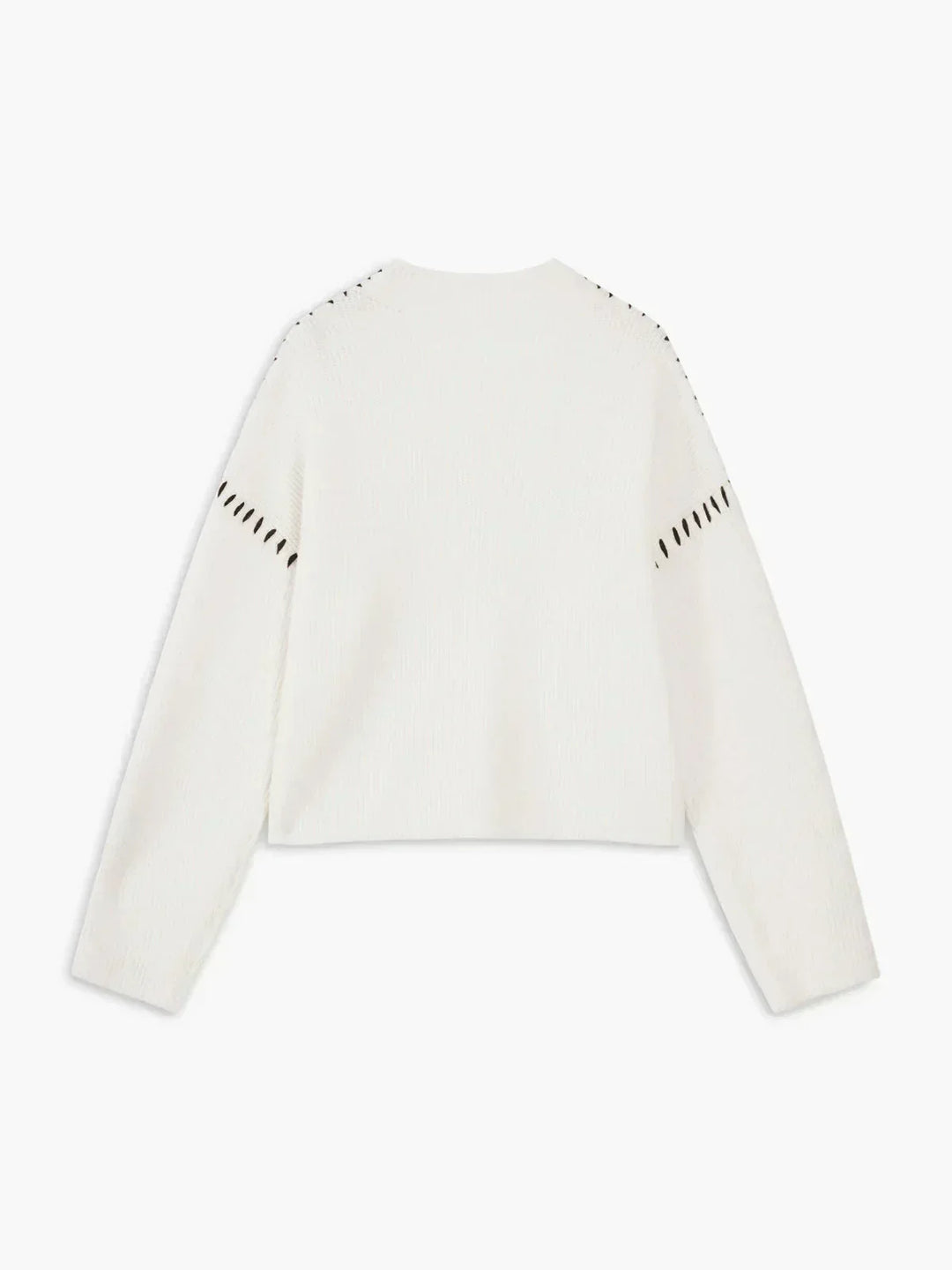 Sudadera minimalista acogedora con cuello redondo