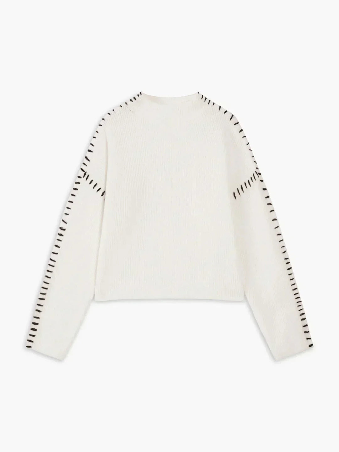 Sudadera minimalista acogedora con cuello redondo