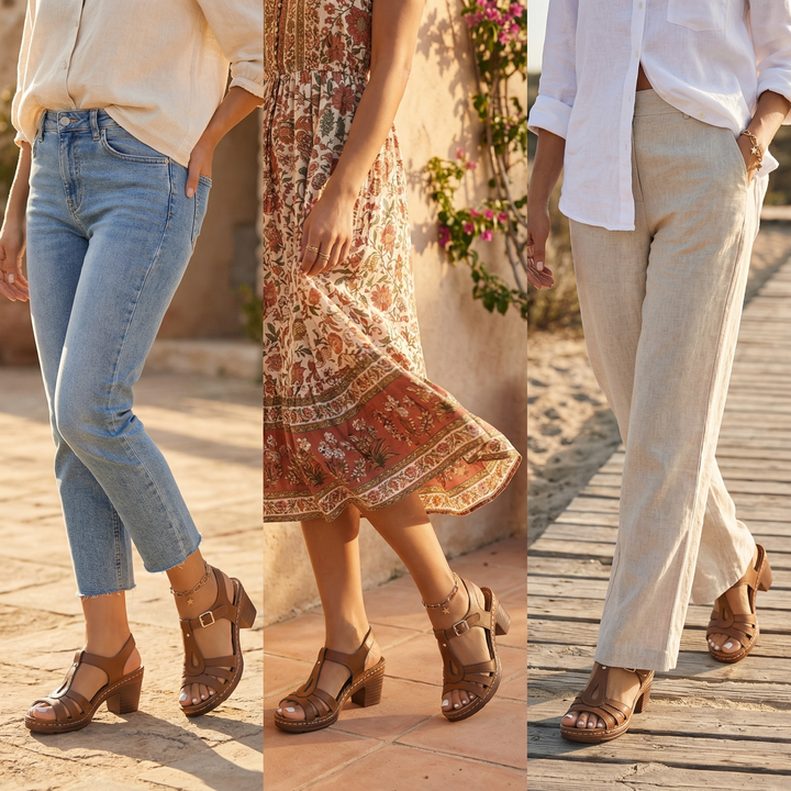 Solara™ – Sandalias Romanas de Tacón Cuadrado con Aberturas