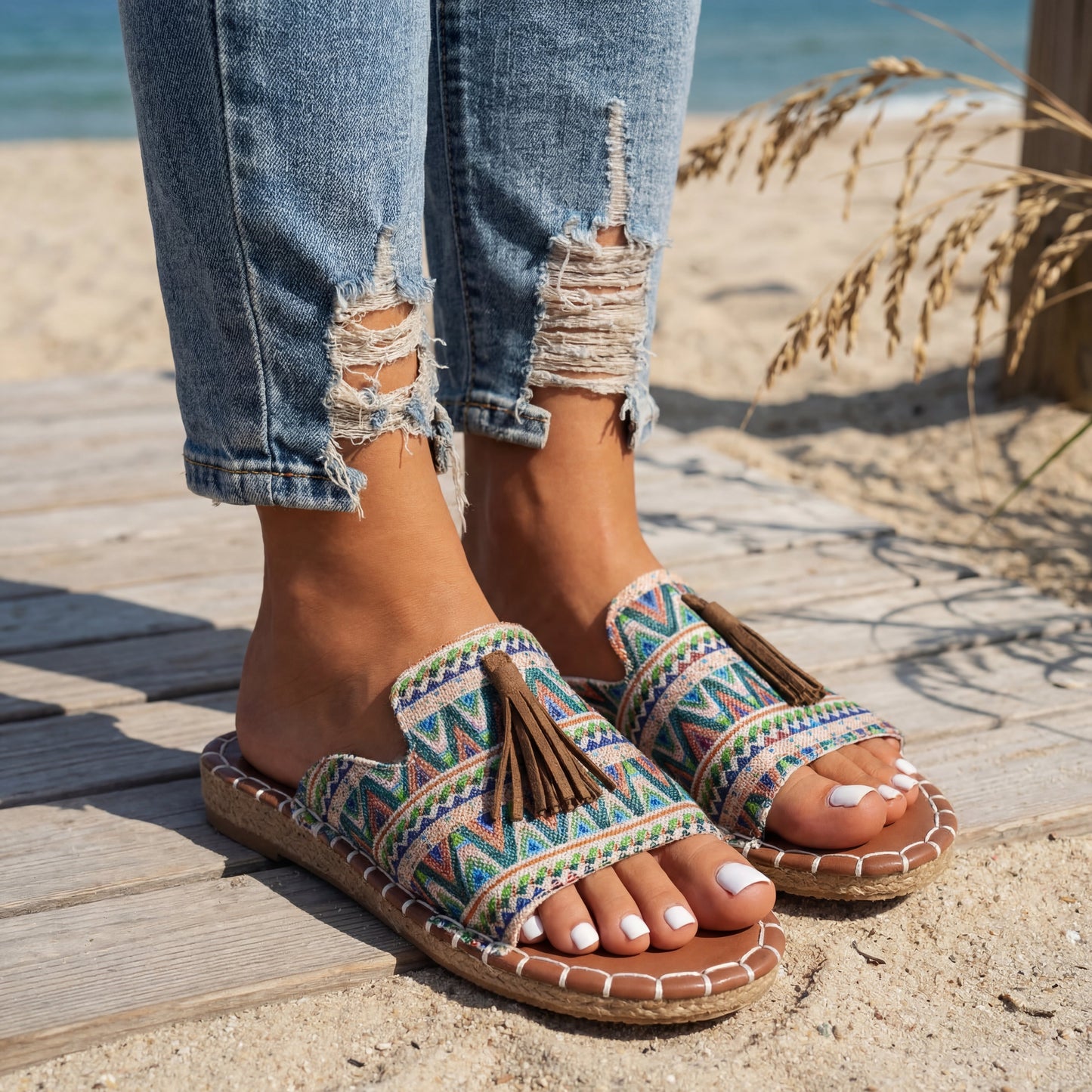 Solara Tassel Boho Sandals