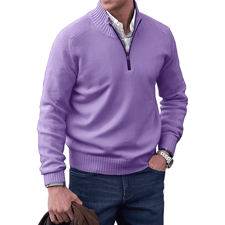 Men’s Knitted Half-Zip Pullover Jumper