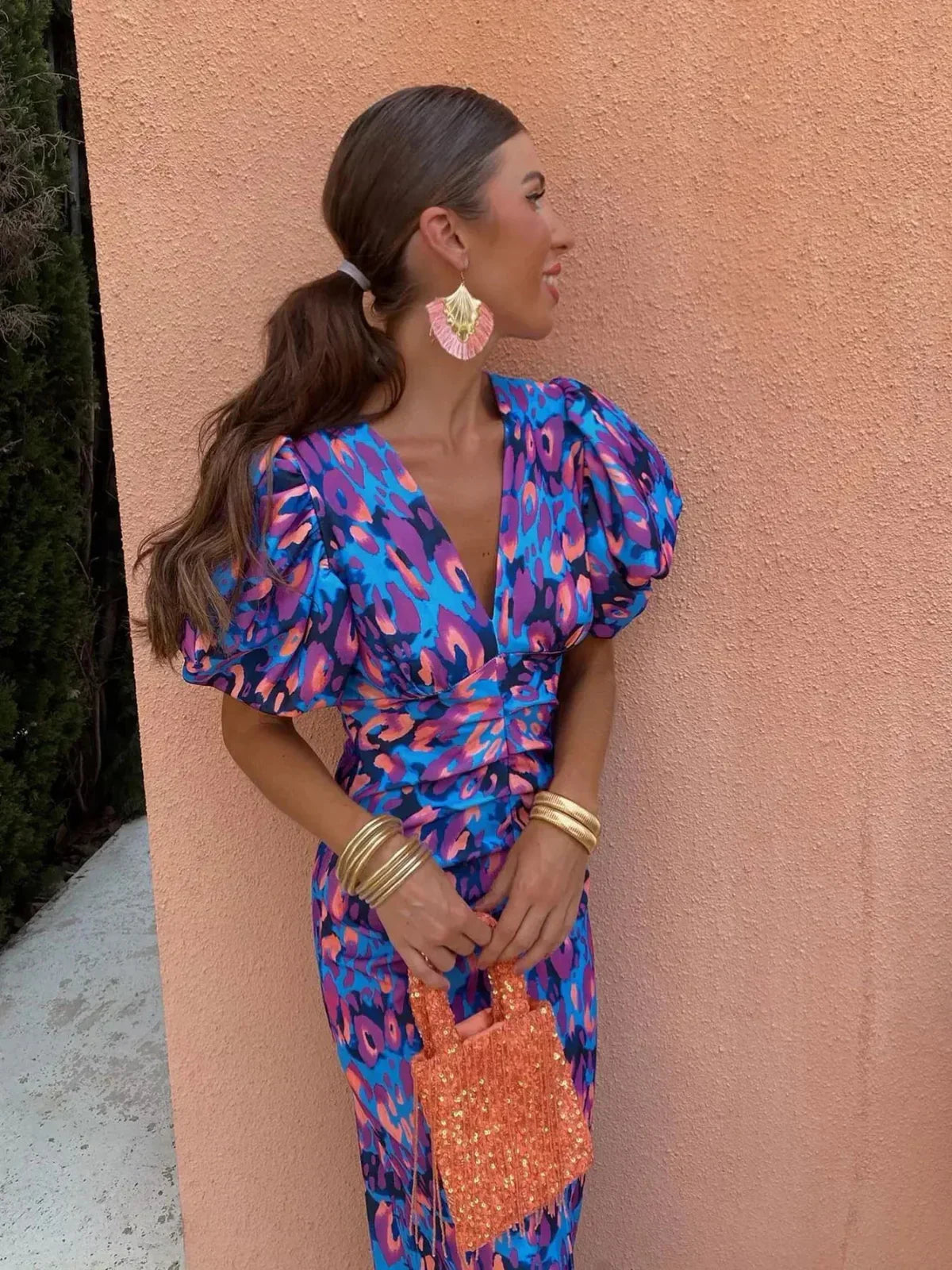 Colorful Midi Dress
