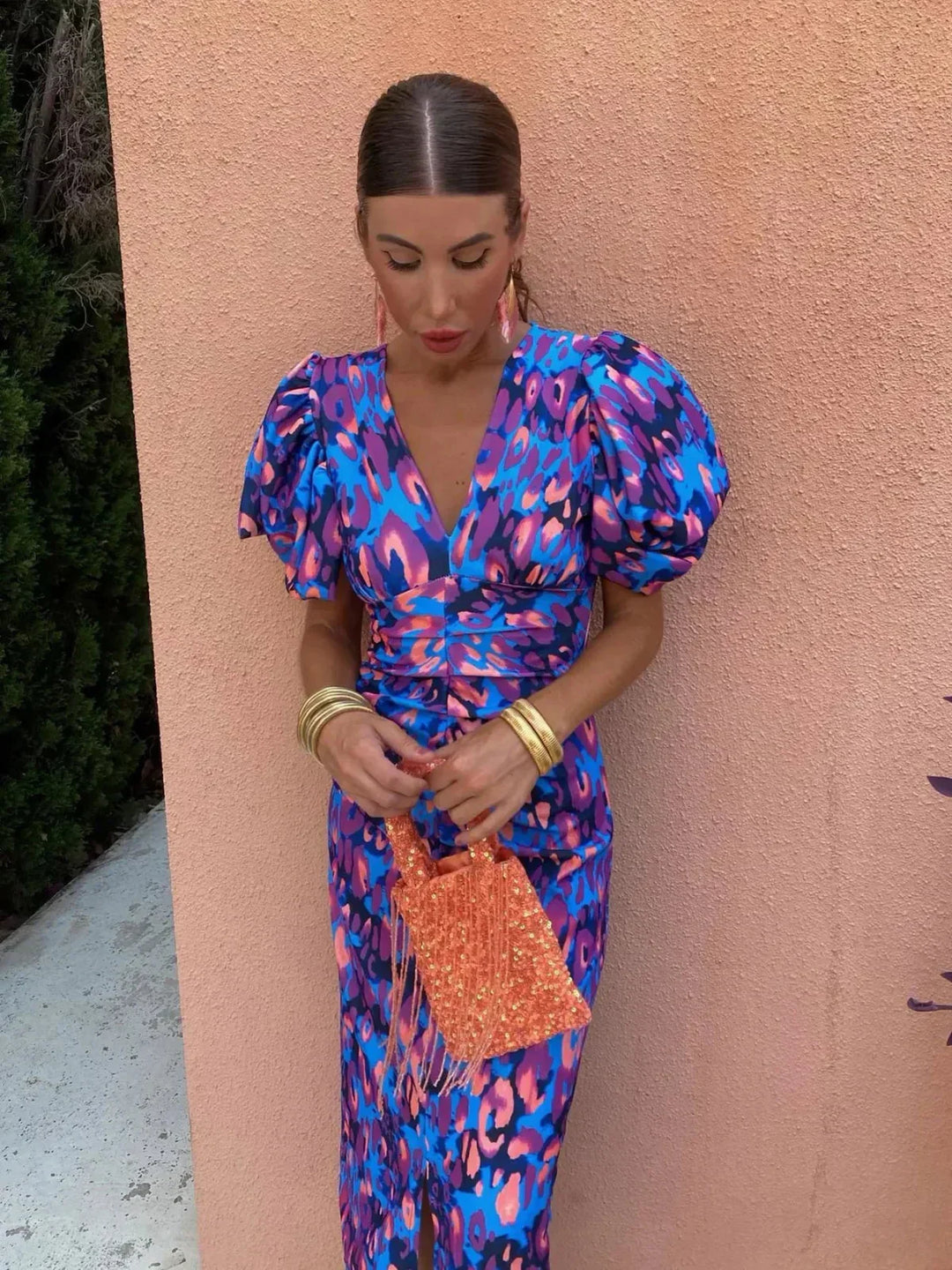 Colorful Midi Dress