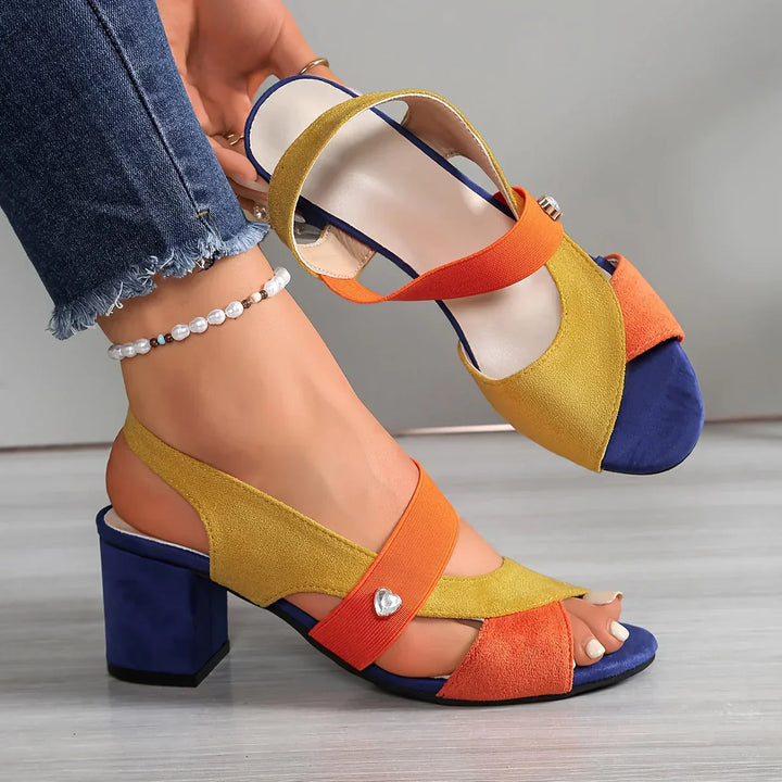 Lurene - Tacones cuadrados acolchados