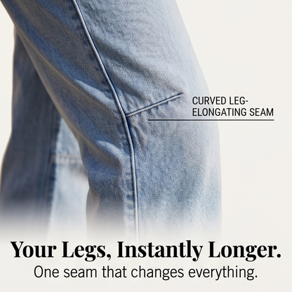 Lumière - High-Waisted Cropped Barrel Jeans