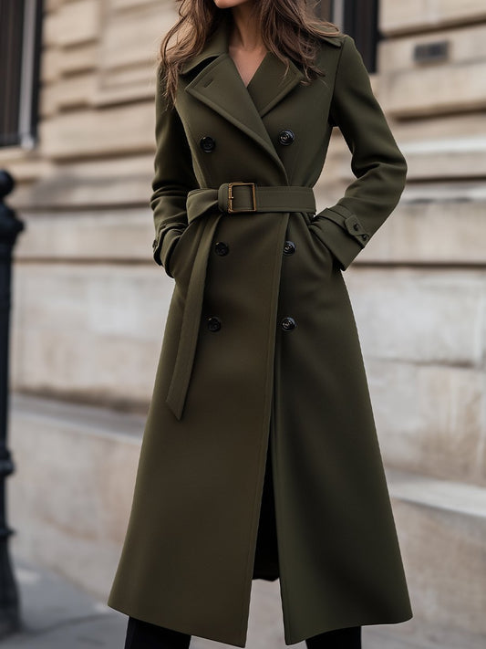 Women’s Winter Long Belted Trench Coat