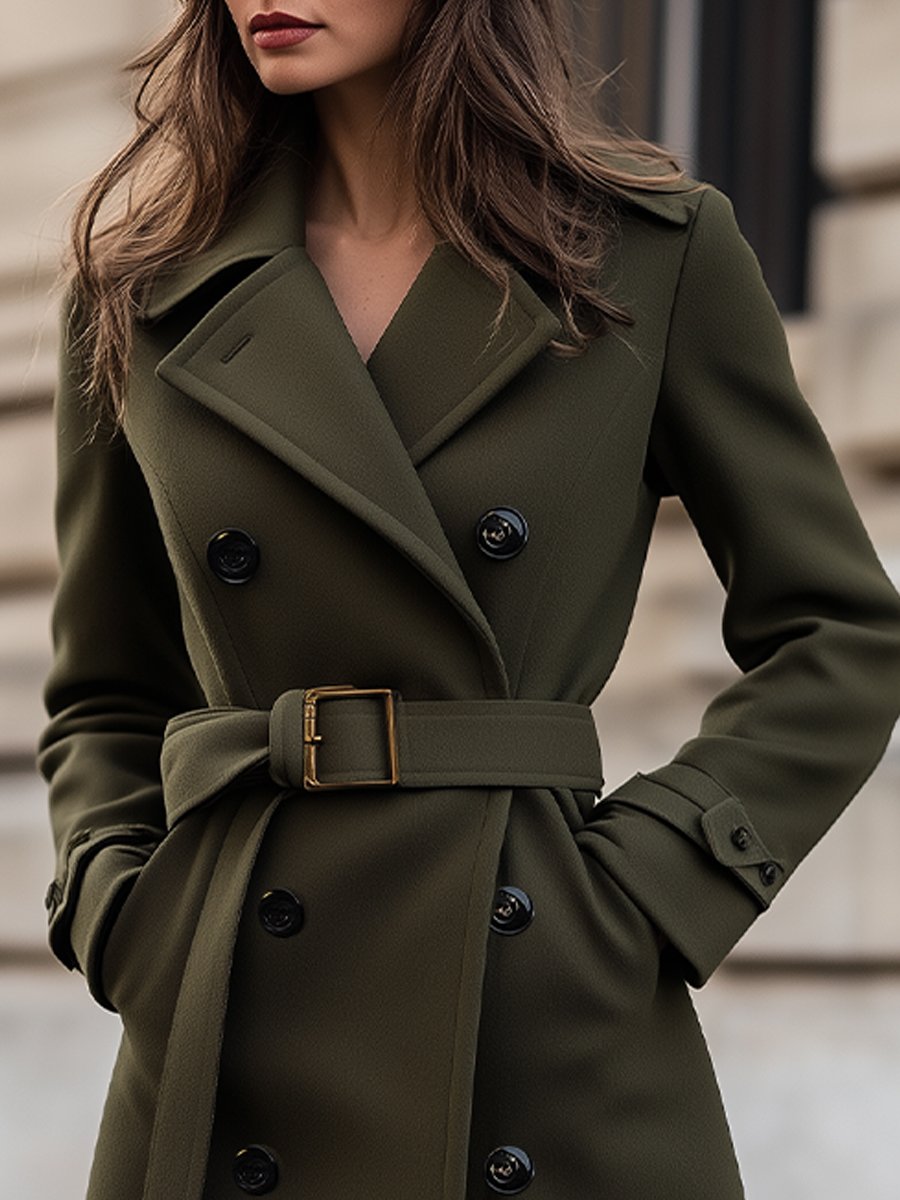 Women’s Winter Long Belted Trench Coat