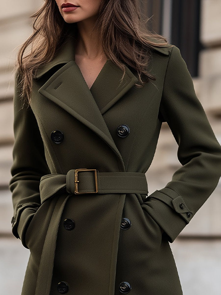 Women’s Winter Long Belted Trench Coat